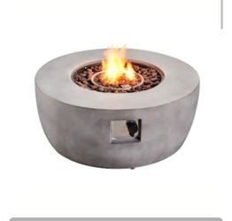 Maximum BTUs Faux stone Round Liquid propane Fire pit