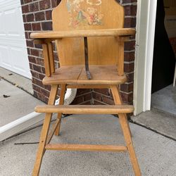 1950s Wooden High Chair
