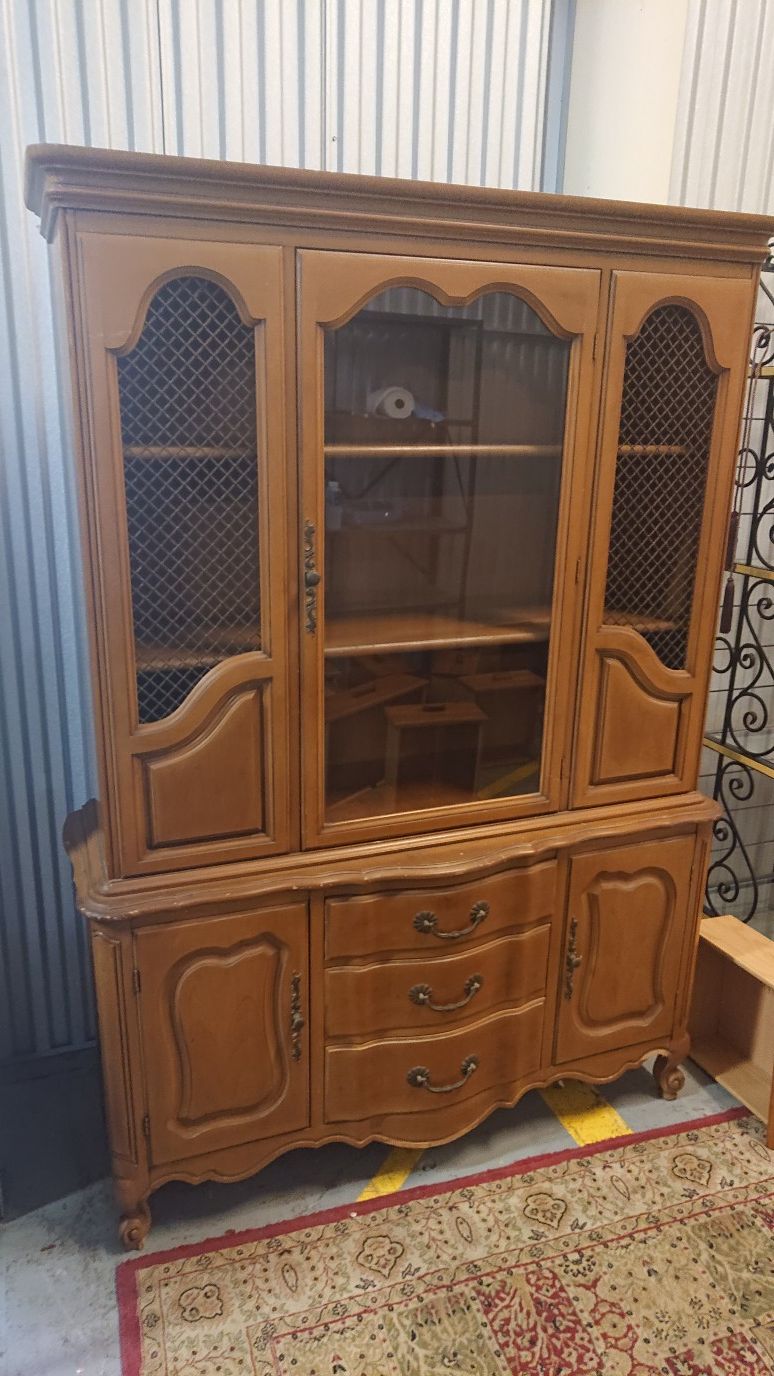 Cherry Wood Antique China hutch