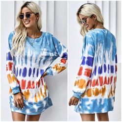 Tie Dye Sweatshirt Dress