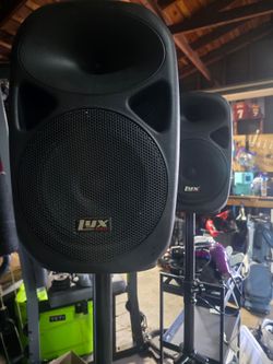 LyxPro PA Speakers on Stands – Pair