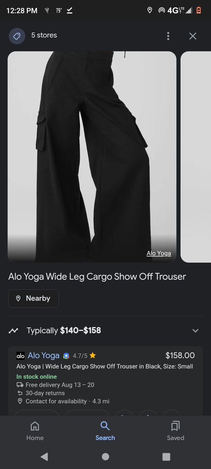 Alo Yoga Wide Leg Show Off Trousers