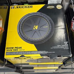 Kicker CompC 12” Subwoofer 600 Watts Max Brand New 