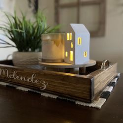 Personalized Wood Serving Tray 