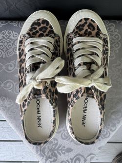 LEOPARD Canvas, Backless, Sneakers/Slides/Mules, sz 9, NEW