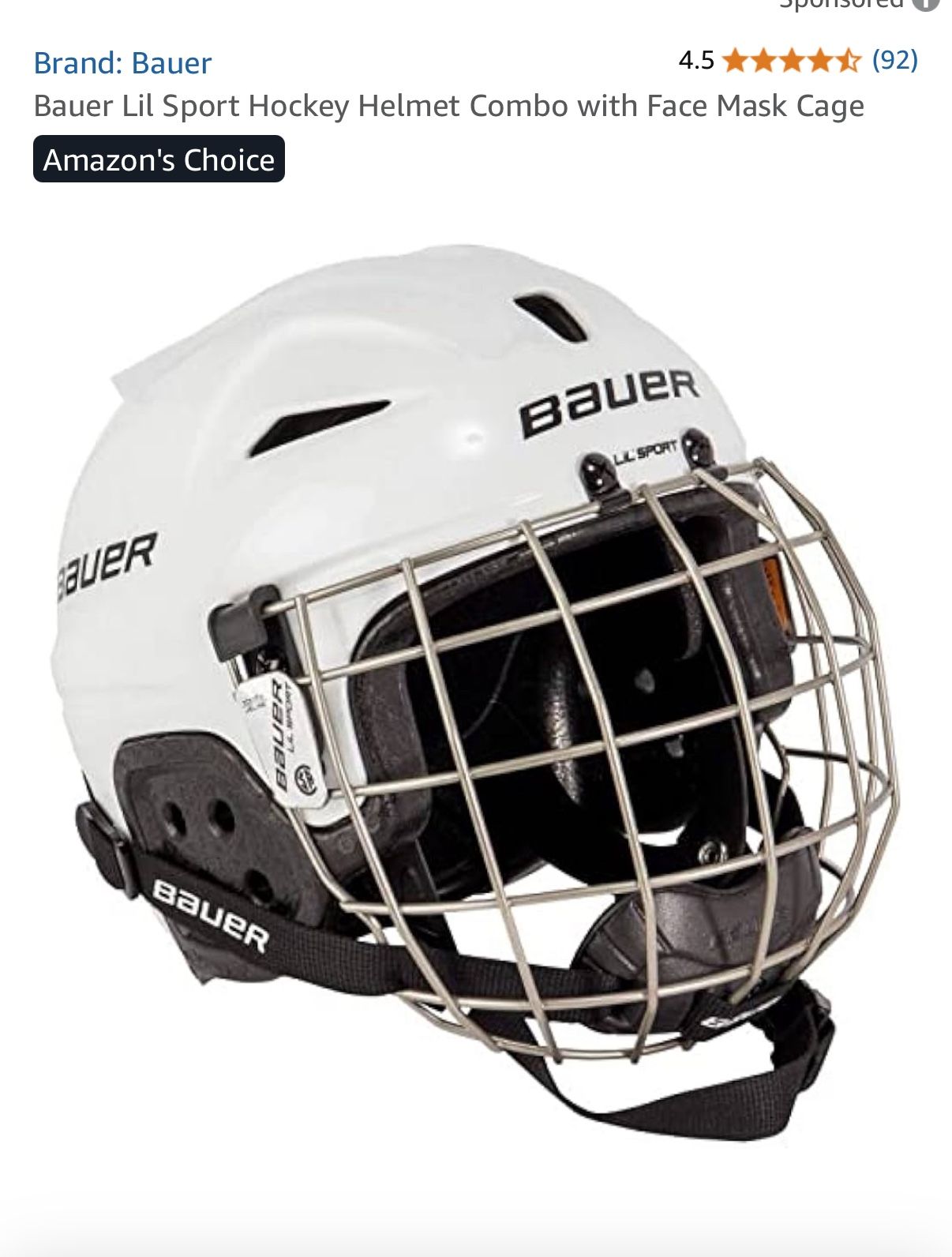 Bauer hockey mask