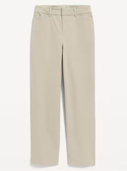 High-Waisted Pixie Straight Pants - Old Navy size 16 - Beige 