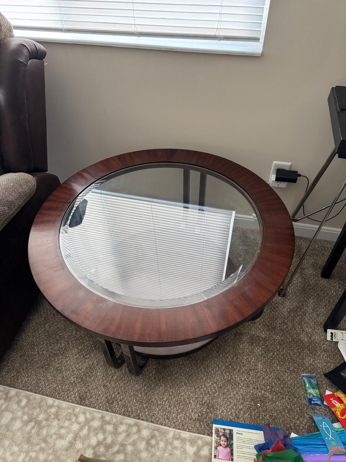 Glass Top Coffee Table