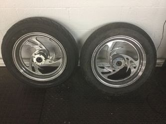 Carriage Works Riptide Wheels for 1986 to 1999 Harley-Davidson Fatboy