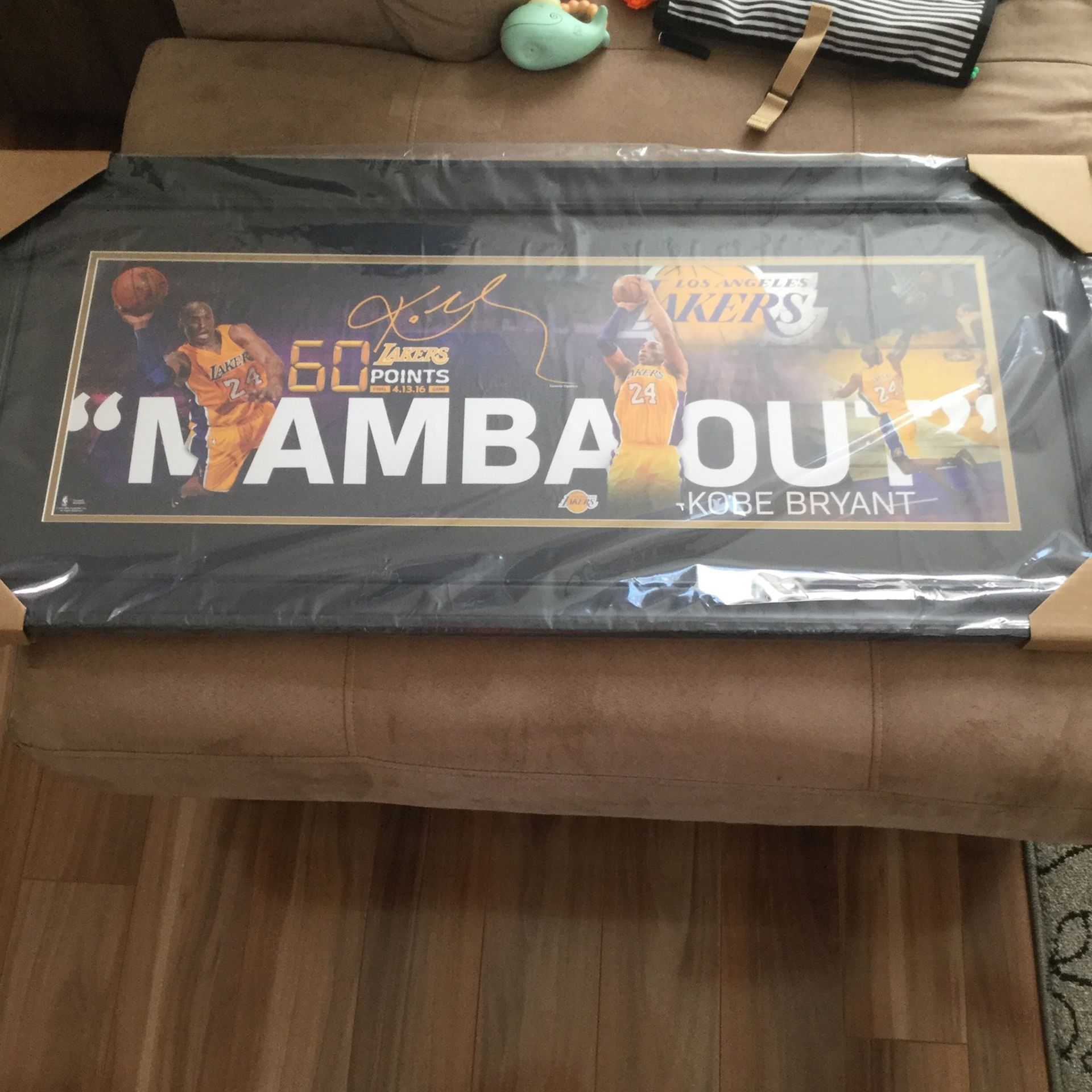Kobe Bryant Framed 10 X 30 NEW