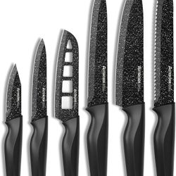 Knife Set, 6 Piece Kitchen Knife Set, High Carbon German Stainless Steel