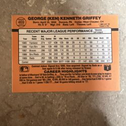 Ken Griffey Error Card