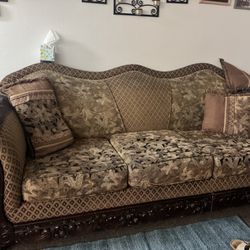 Brown  Sofas And  Loveseat