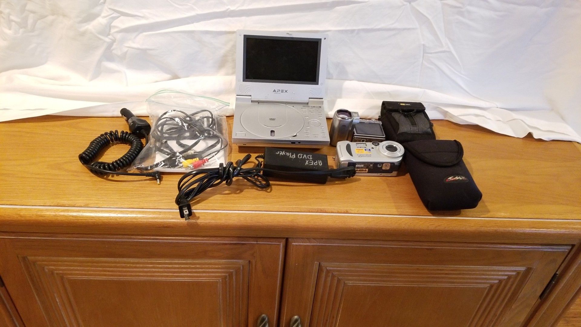 Electronics, DVD player, cameras 3 total items