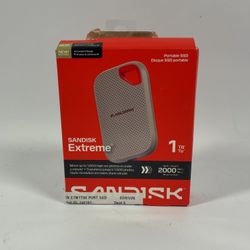 New SanDisk Portable Extreme Portable SSD 1TB USB-C to USB-C SSD SDSSDE7W