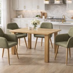 Set Of 4 Matcha Color Dining Chairs Upholstered Corduroy Fabric Side Seat Club Guest With Metal [NEW] **Assembly Req** 