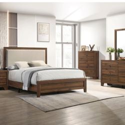 Queen Bed Frame , Nightstand, Mirror, Dresser $649.99 