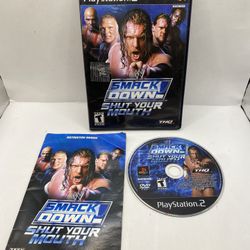 WWE SmackDown Shut Your Mouth (Sony PlayStation 2, 2002) CIB w manual wrestling