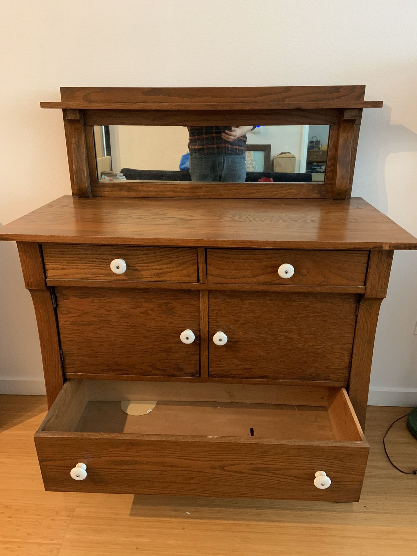 Antique Mirrored Sideboard / Buffet
