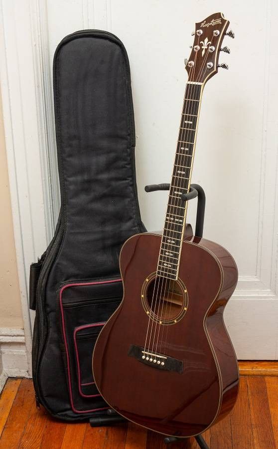 Hagstrom Solid Mahogany Top Mocon Acoustic Guitar & Gigbag