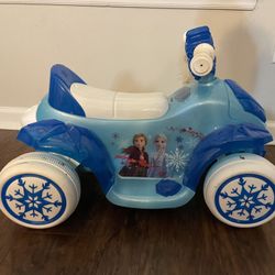 Disney Frozen Kids' Bubble Battery Ride-On Quad, Blue, 6V