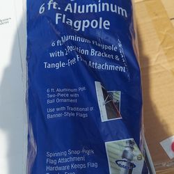 Annin Tangle Free 6' Aluminum Flagpole with 2 Position Nylon Bracket $20