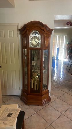 Howard Miller Majestic Curio Grandfather Clock (Model 610-440) - $750
