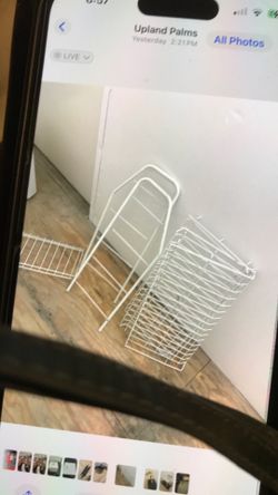 White metal rack