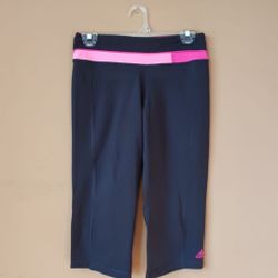 Adidas Women's Pants M/ Medium  Capri 3/4 Sports Athletic Gym Biking Run  Cropped Pants 