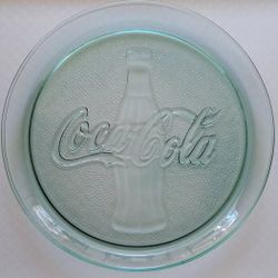 Retro Coca Cola Glass Serving Plate, 13”