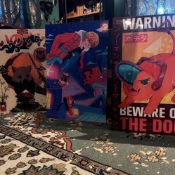 Anime hard plastic posters