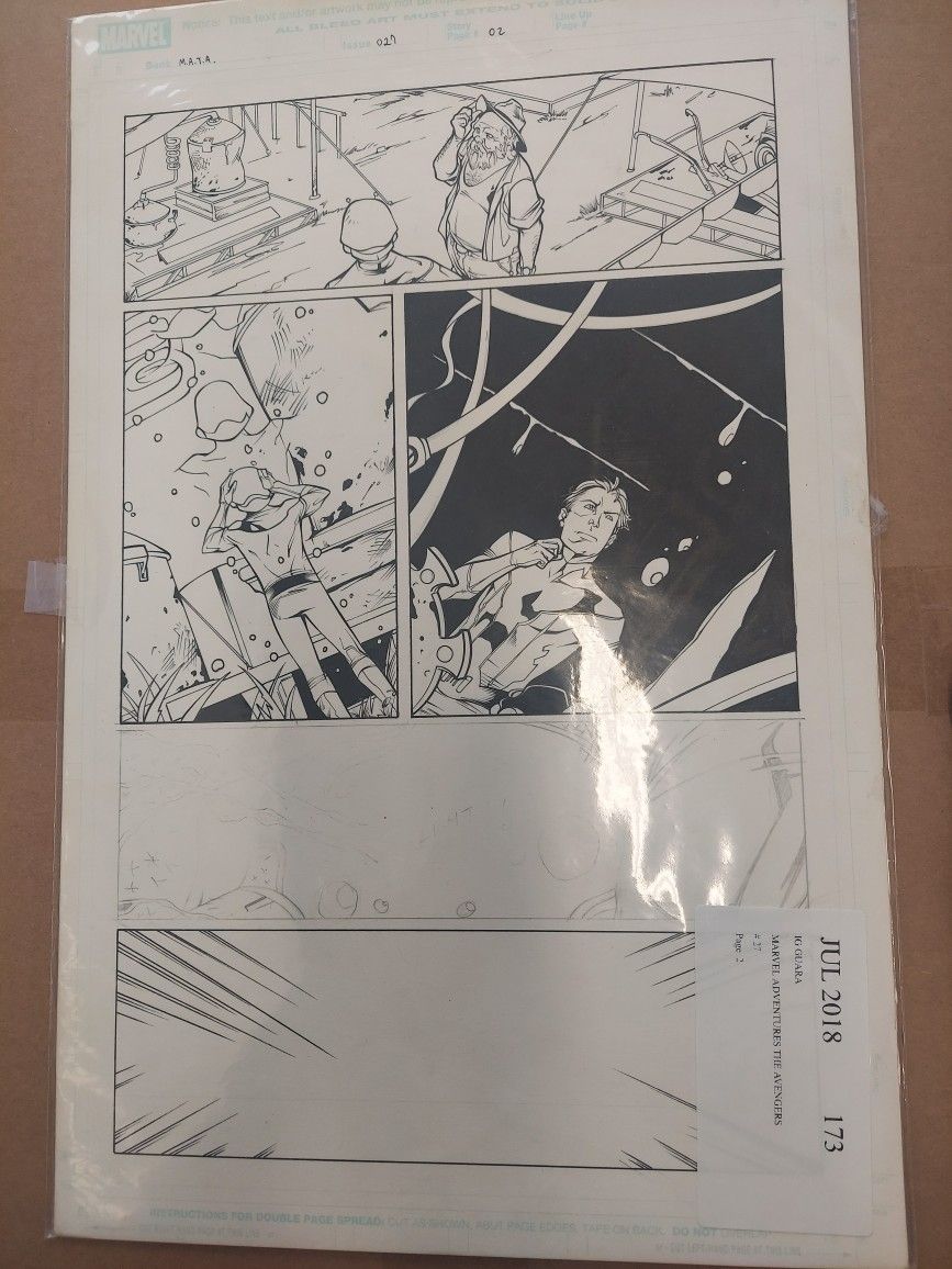 Original Marvel Adventures The Avengers SPLASH Drawing