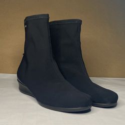 Ecco Women's Boots Goretex Stretch Casual Dress Black Size 38 Wedge US 7.5