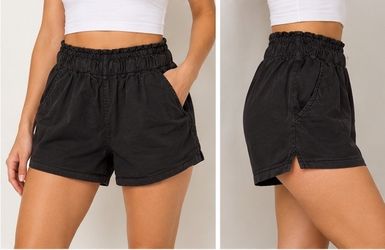 Altar’d State Black Elastic Waist Casual Shorts Size L