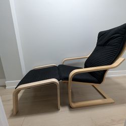 IKEA Poang Chair + Ottoman