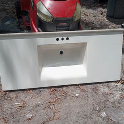 Vtop Rectangular Wave 49x22 White Sink