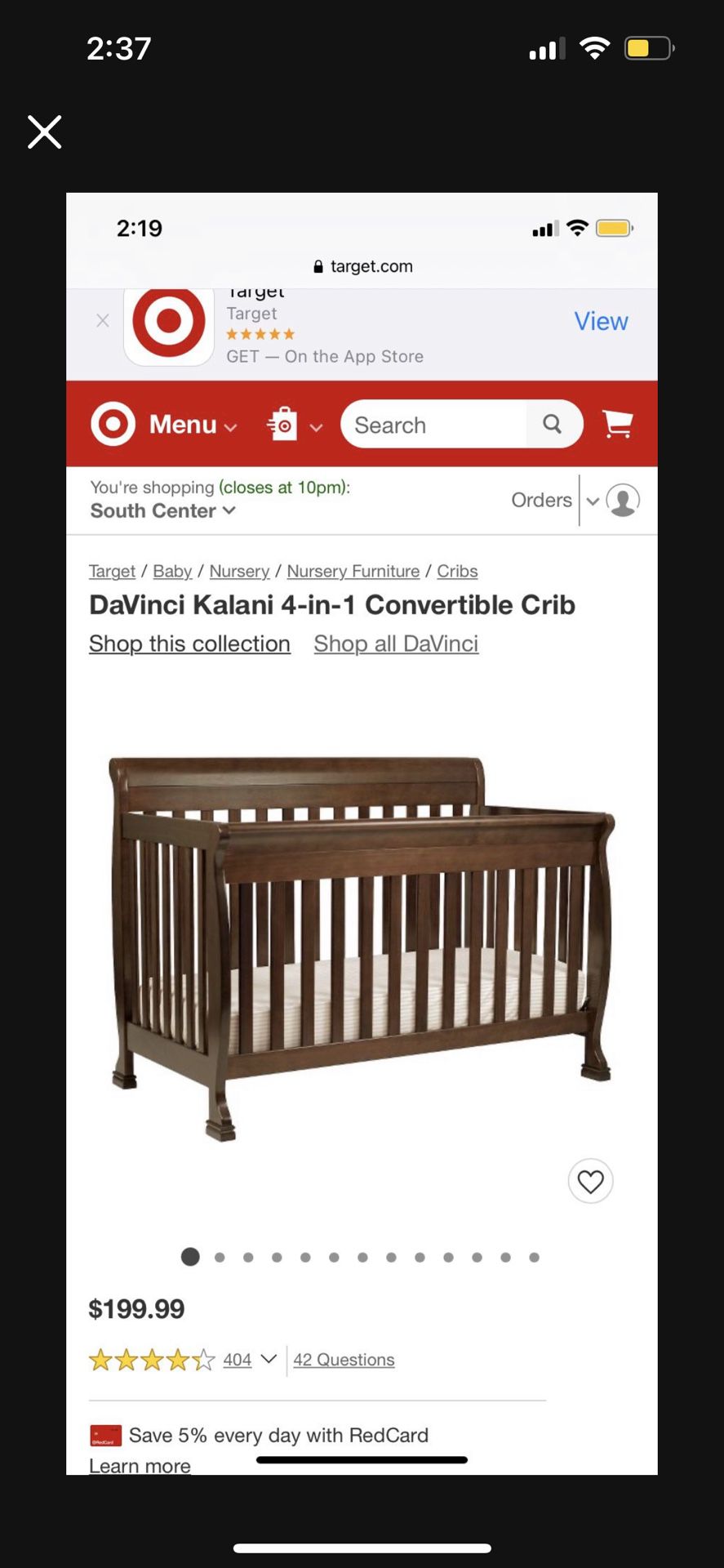 Brand New 4 In One Crib
