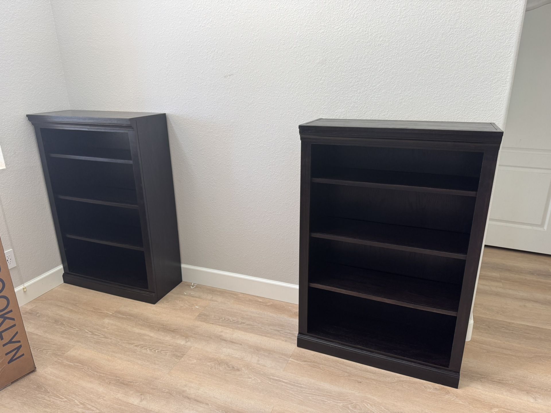 Two Solid Wood Bookshelves
