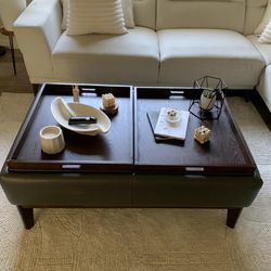 Leather Coffee Table 
