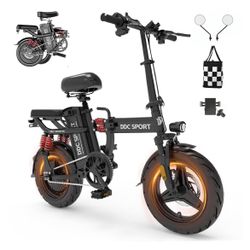 Folding Electric Bike for Adults, Peak 750W Motor 25MPH, 48V 20Ah Removable Battery 45Miles Ebike,14'' Lightweight Adults Electric Bicycles for Men/Wo