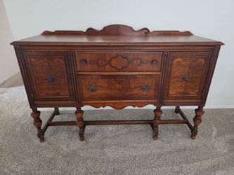 Jacobean-style or Art Deco revival sideboard buffet