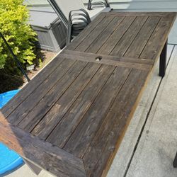Wooden Patio Table w/ Chairs