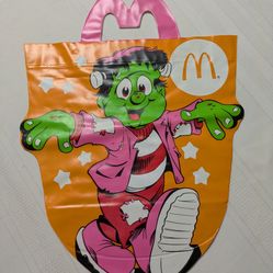 VINTAGE MCDONALD'S HAPPY MEAL 1990 HALLOWEEN TRICK OR TREAT BAG 