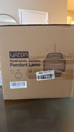 Hand-Woven Bamboo Pendant Lamp ✨