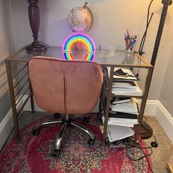 Gold and Glass desk 
