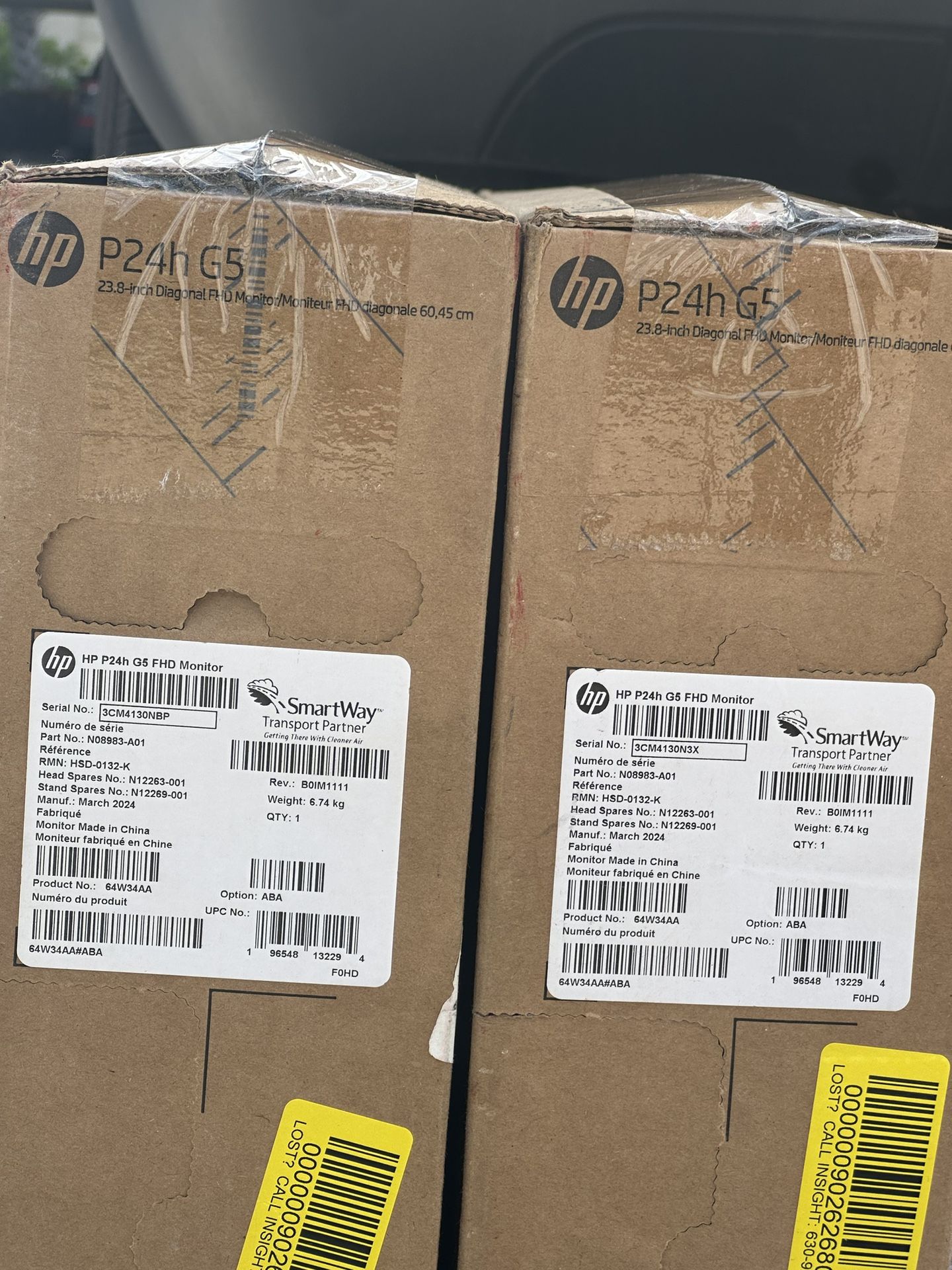 (2) TWO HP P24h G5 FHD Monitor