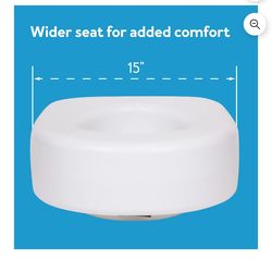 Carex Raised Toilet Seat Riser, Adds 5.5" of Height, 300 lb Weight Capacity, Slip-Resistant, White