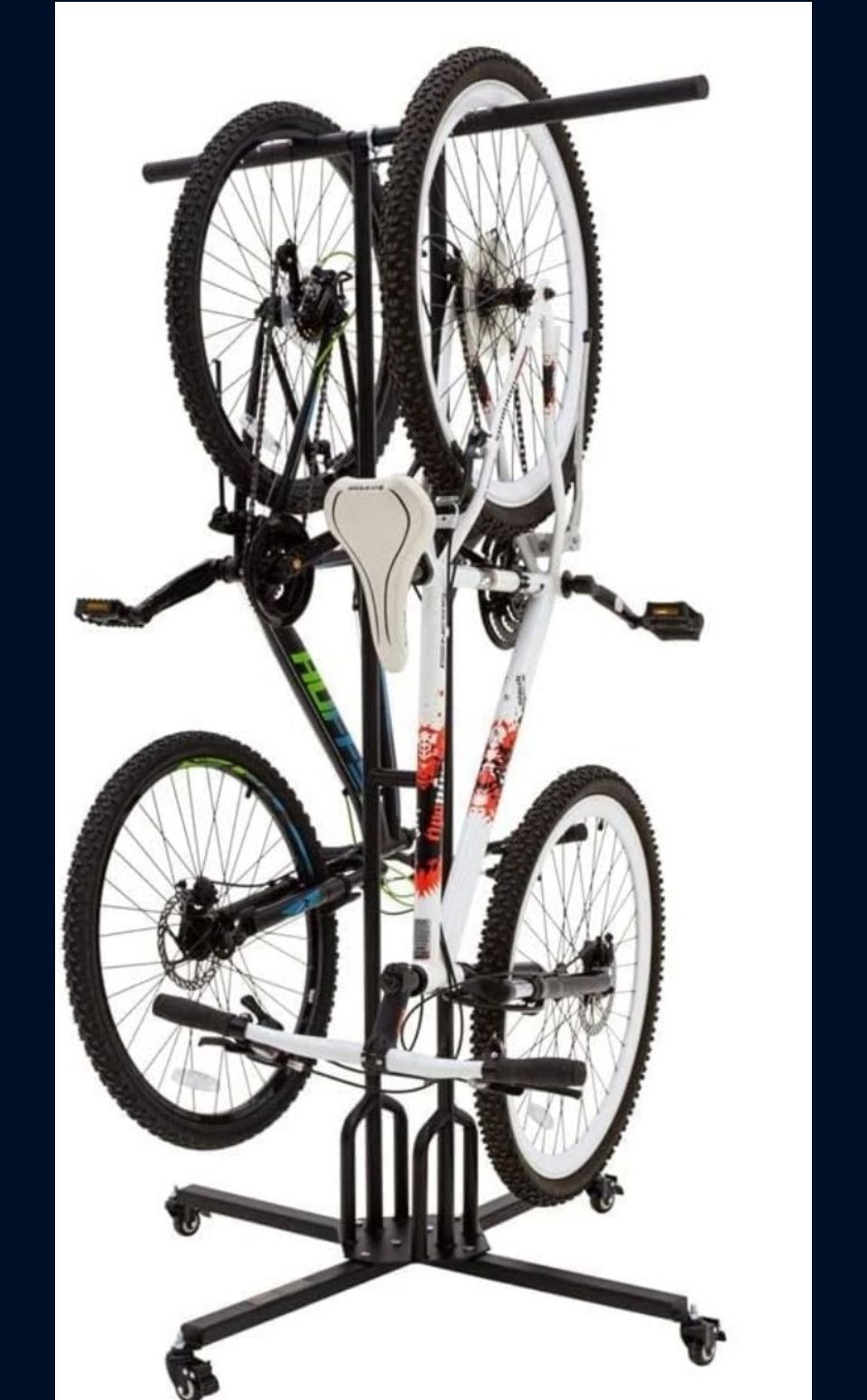 6 Bike Storage Rolling Rack