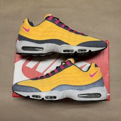 Nike Air Max 95 Premium Tape Laser Orange Zebra Men’s size 14 running shoes!