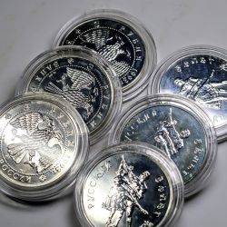 1993 Russia 3 Roubles Silver Coins Proofs Lot 